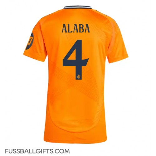 Real Madrid David Alaba #4 Fußballbekleidung Auswärtstrikot Damen 2024-25 Kurzarm